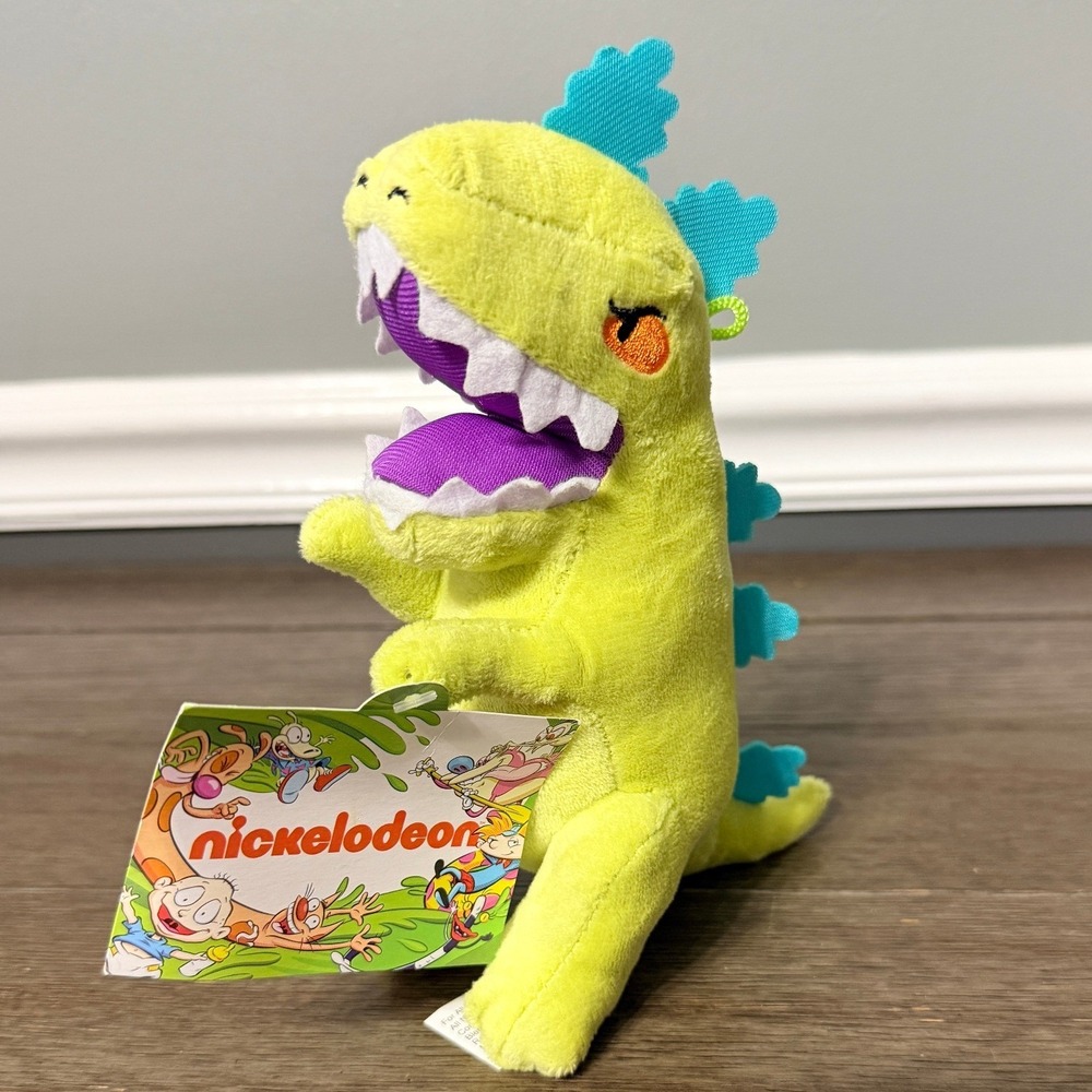 Nickelodeon Rugrats Reptar Plush 8" Green Dinosaur Stuffed Animal Toy With Tags